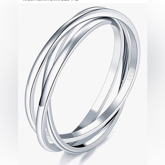 Elegant Silver Stacking Rings - Picture 1 of 3